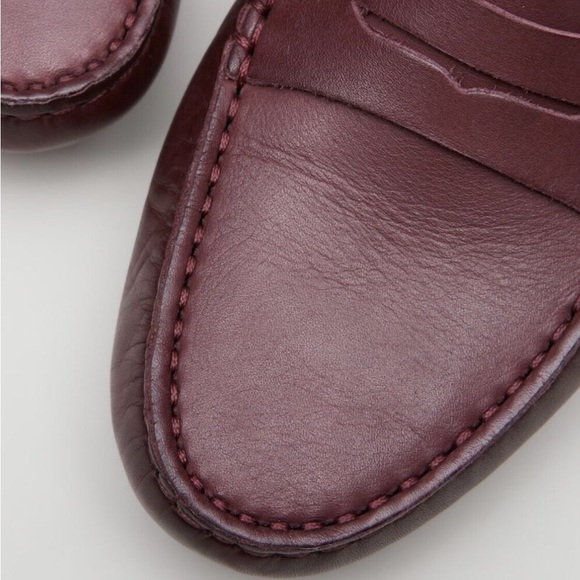 M.Gemi Pastoso Burgundy Leather Loafers Size 6 - Picture 2 of 10